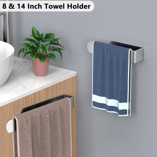 Icon By Design Adhesive Hand Towel Holder, Kitchen Towel Holder Towel Bars Wall Mounted ...